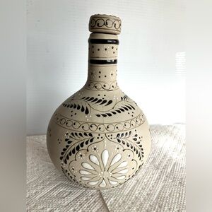 Grand Mayan Beige & Black Decorative Bottle